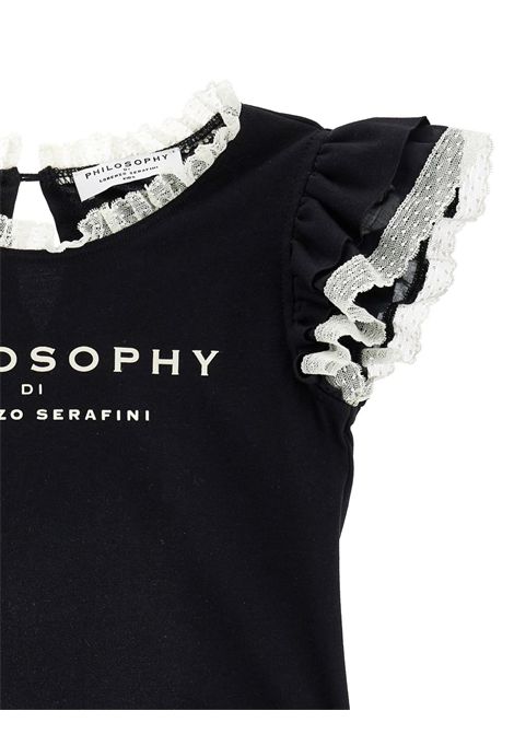 T- shirt con rifinitura in pizzo PHILOSOPHY KIDS | I1G600 72010050